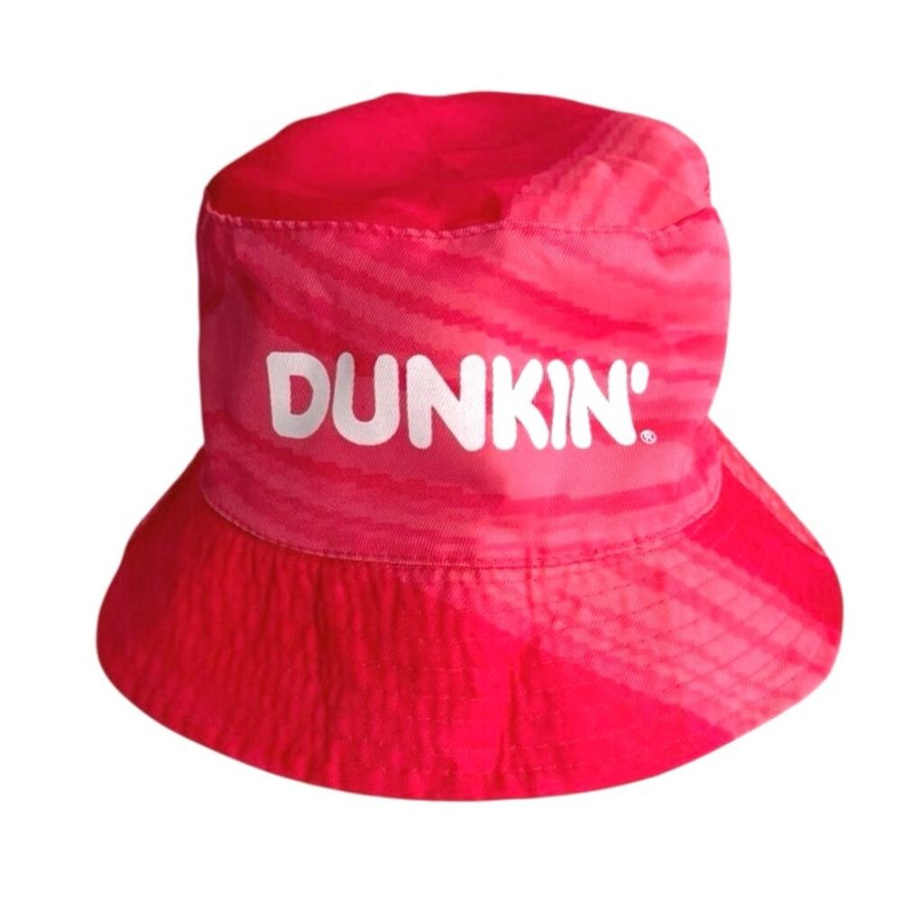 DUNKIN' Donuts reversible bucket hat pink/orange